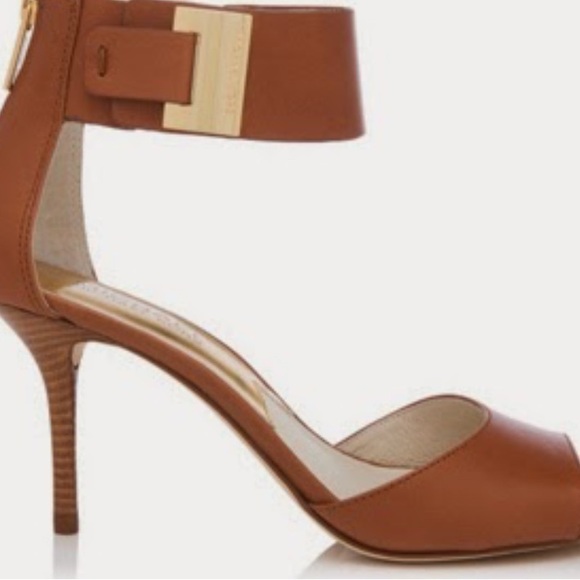 Michael Kors Tan Ankle Strap Heels - Picture 1 of 14